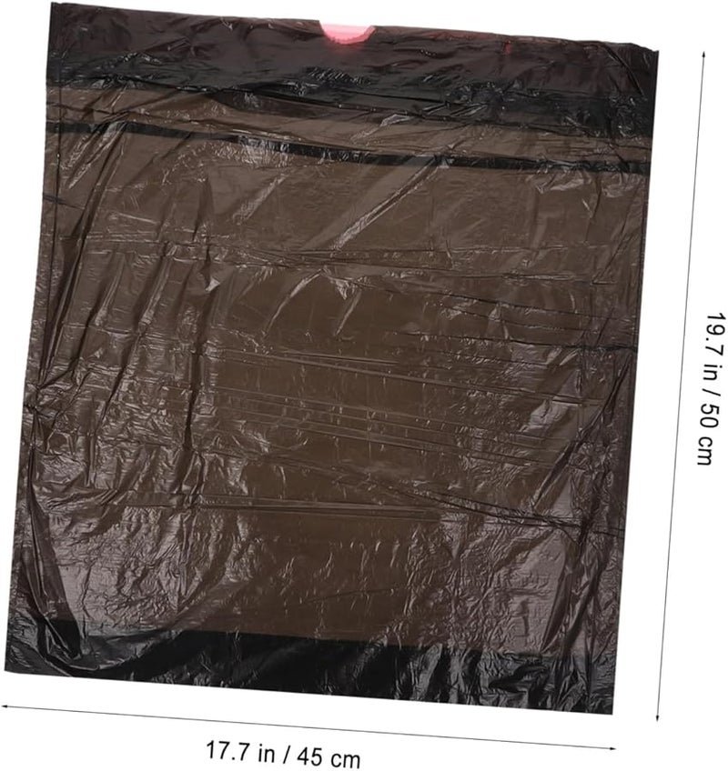 أكياس قمامة سوداء بحبل سحب، عبوة من 10 قطع، مقاومة للتسرب ومتينة من مادة البولي بروبيلين للمطبخ والحمام والمكتب - Image 5